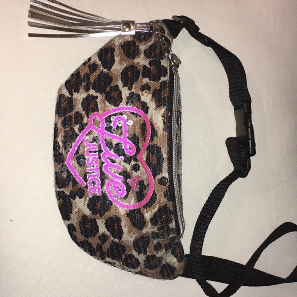 Justice Fanny Pack Belt Purse Bag Animal Leopard Print